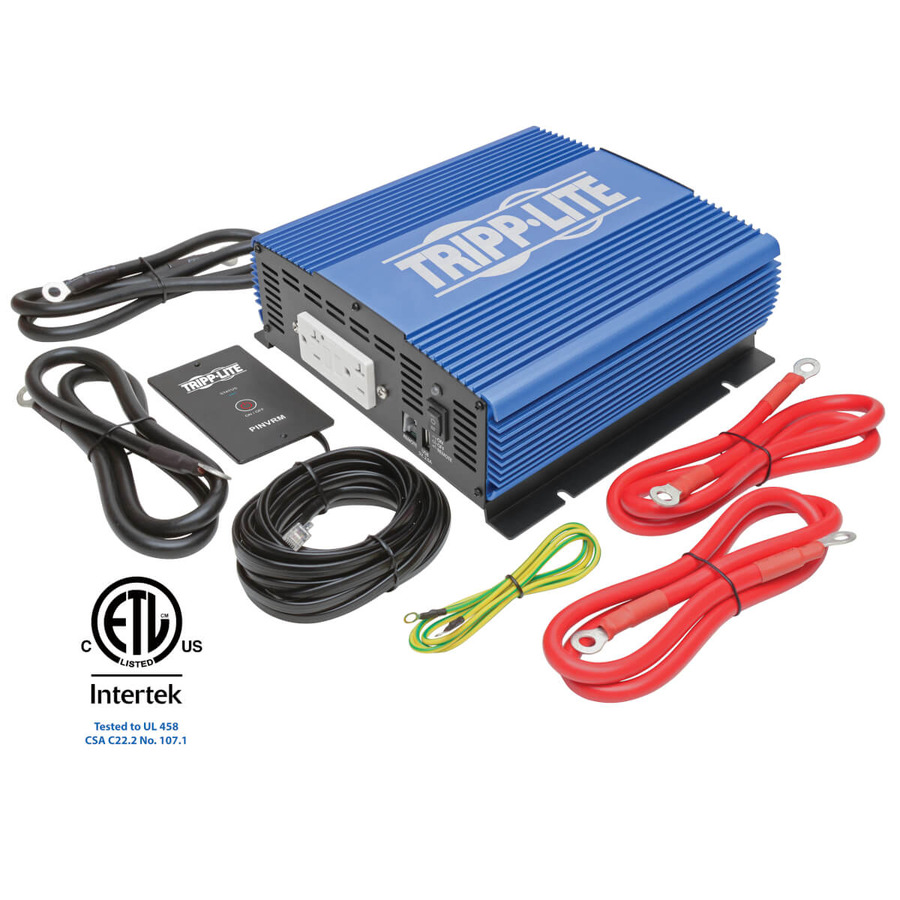 Tripp Lite PINV2000 2000W Medium-Duty Compact Mobile Power Inverter with 2 AC/1 USB - 2.0A/Battery Cables