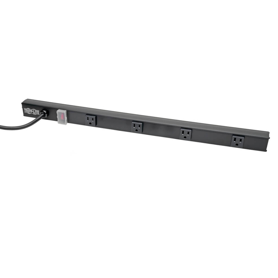 Tripp Lite PS2404RA06B 4-Outlet Power Strip, Right-Angle NEMA 5-15R - 15A, 120V, 6 ft. (1.83 m) Cord, Right-Angle 5-15P Plug, 24 in.