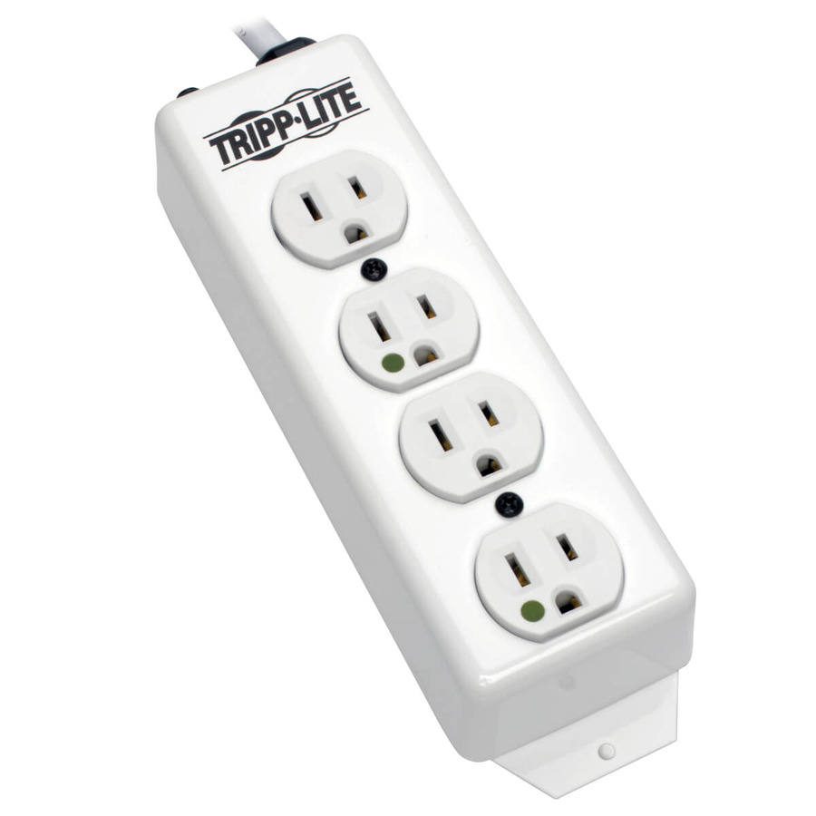 Tripp Lite PS-415-HG Safe-IT Medical-Grade Power Strip, UL 1363, 4 Hospital-Grade Outlets, Antimicrobial, 15 ft. (4.57 m) Cord