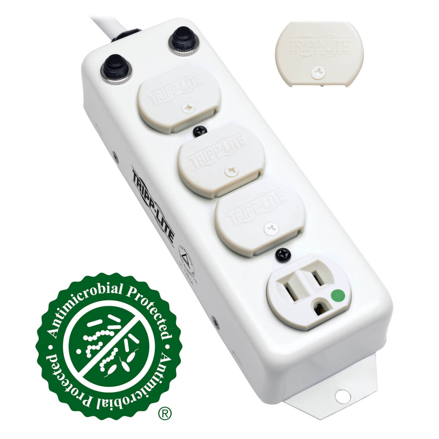 Tripp Lite PS-415-HG-OEM Safe-IT UL 1363A Medical-Grade Power Strip for Patient-Care Vicinity, 4x 15A Hospital-Grade Outlets, 15 ft. Cord