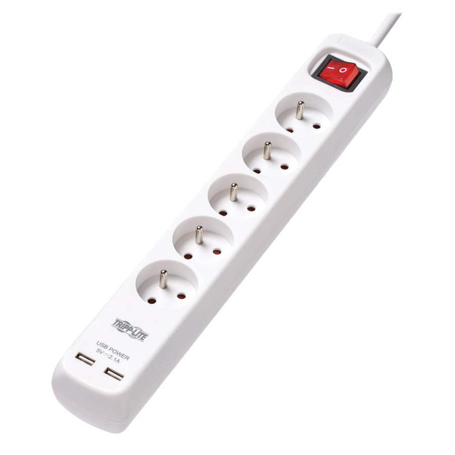 Tripp Lite PS5F3USB 5-Outlet Power Strip with USB Charging - French ...