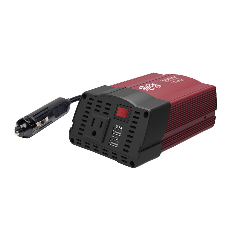 Tripp Lite PV150USB 150W PowerVerter Ultra-Compact Car Inverter with AC Outlet and 2 USB Charging Ports