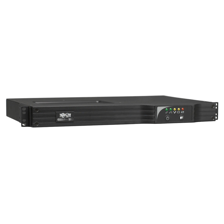 Tripp Lite SMART500RT1UTAA TAA-Compliant SmartPro 120V 500VA 300W Line-Interactive UPS, 1U Rack/Vertical, Network Card Options, USB, DB9 Serial