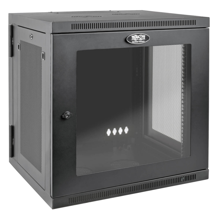 Tripp Lite SRW12USDPG SmartRack 12U UPS-Depth Wall-Mount Small Rack Enclosure, Clear Acrylic Window, Hinged Back