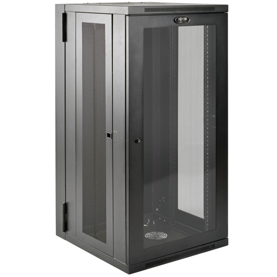 Tripp Lite SRW26USDPG SmartRack 26U UPS-Depth Wall-Mount Half-Height Rack Enclosure, Clear Acrylic Window, Hinged Back