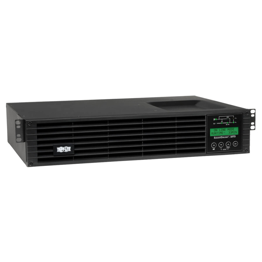 Tripp Lite SU1000RTXLCD2U 120V 1000VA 900W Double-Conversion UPS - 6 Outlets, Extended Run, Card Slot, LCD, USB, DB9, 2U