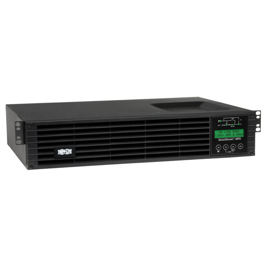 Tripp Lite SU1000RTXLCD2UN 120V 1000VA 900W Double-Conversion UPS - 6 Outlets, Extended Run, WEBCARDLX, LCD, USB, DB9, 2U Rack/Tower