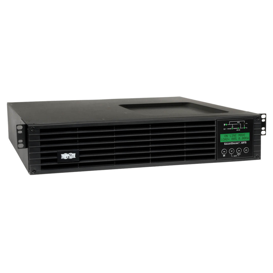 Tripp Lite SU1500RTXLCD2U 120V 1500VA 1.35kW Double-Conversion UPS - 6 Outlets, Extended Run, Card Slot, LCD, USB, DB9, 2U