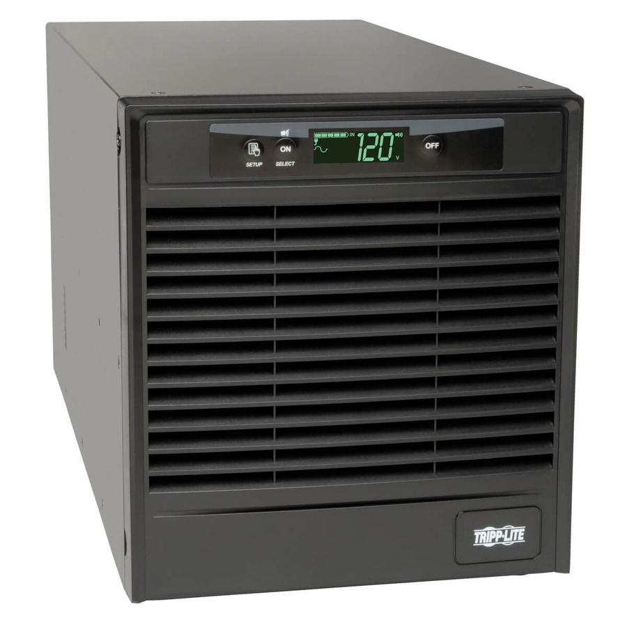 Tripp Lite SU1500XLCD SmartOnline 120V 1.5kVA 1.35kW Double-Conversion UPS, Tower, Extended Run, Network Card Options, LCD, USB, DB9