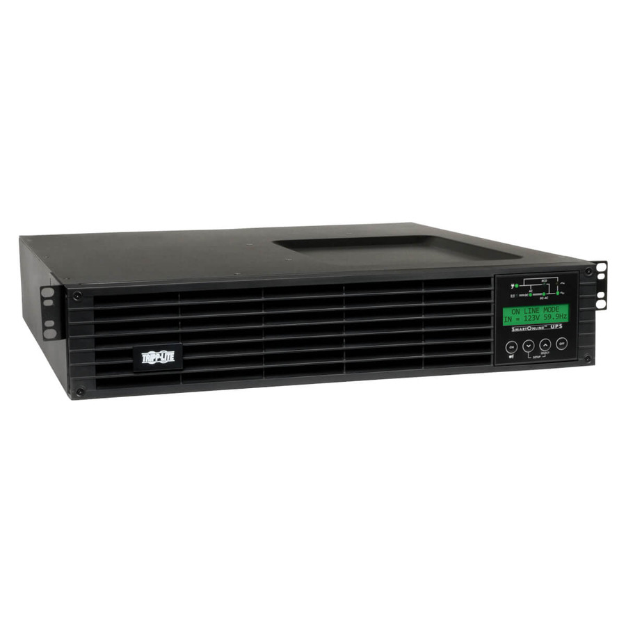 Tripp Lite SU2200RTXLCD2U 120V 2200VA 1.8kW Double-Conversion UPS - 7 Outlets, Extended Run, Card Slot, LCD, USB, DB9, 2U