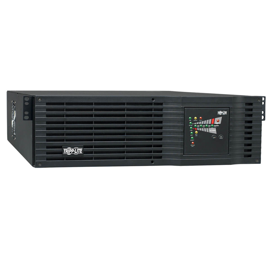 Tripp Lite SU3000RTXL3UN SmartOnline 120V 3kVA 2.4kW On-Line Double-Conversion UPS, 3U Rack/Tower, Extended Run, WEBCARDLX Network Interface