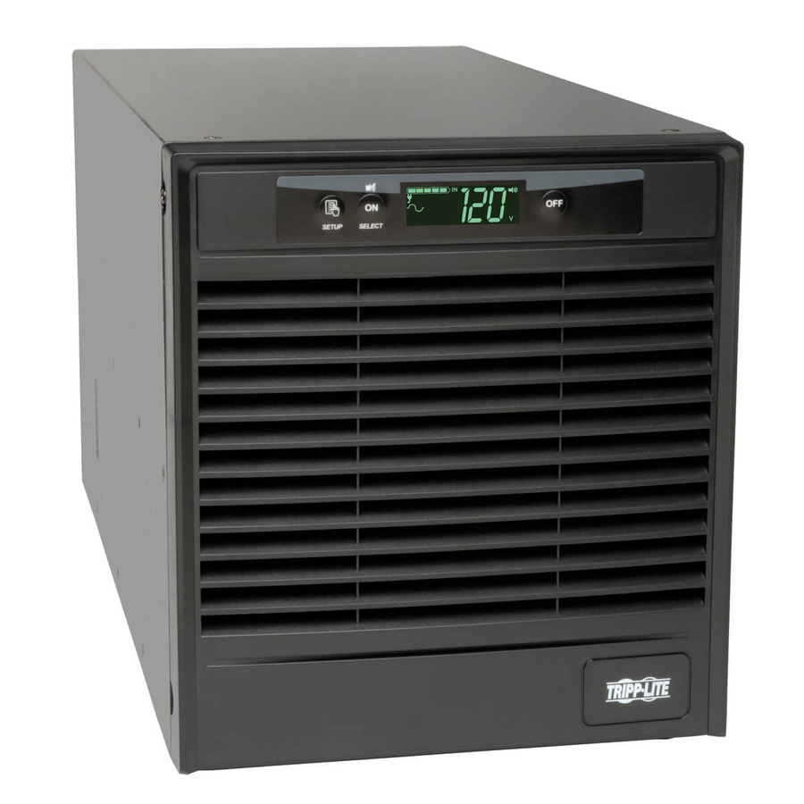 Tripp Lite SU3000XLCD SmartOnline 120V 3kVA 2.7kW Double-Conversion UPS, Tower, Extended Run, Network Card Options, LCD, USB, DB9