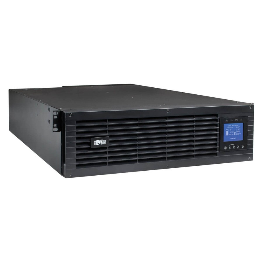 Tripp Lite SU5KRT3UGMB 200–240V 5000VA 5000W On-Line UPS with Bypass PDU, Unity Power Factor, Hardwire In, HW/C19/C13 Out, 3U