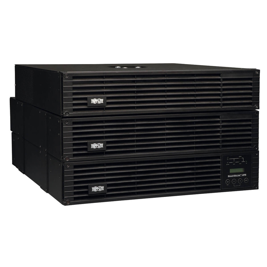 Tripp Lite SU6000RT4UTFHW SmartOnline 208/240 & 120V 6kVA 5.4kW Double-Conversion UPS, 6U Rack/Tower, Extended Run, Network Card Options, USB, DB9 Serial, Bypass Switch, Hardwire