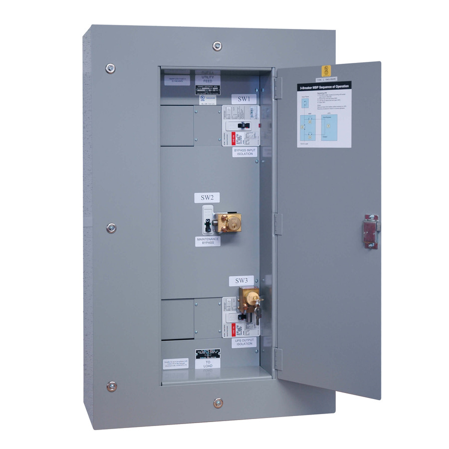 Tripp Lite SU60KMBPK 3-Breaker Maintenance Bypass Panel for 60kVA UPS S3M50K, S3M60K, SV60K and SU60K