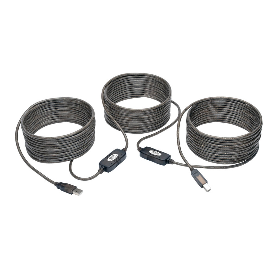 Tripp Lite U042-050 USB 2.0 A/B Active Repeater Cable (M/M), 50 ft. (15.24 m)