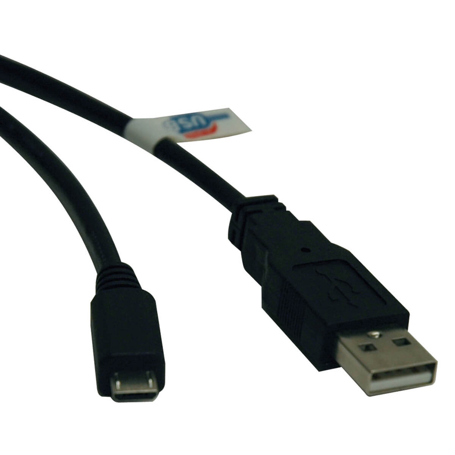 Tripp Lite U050-003 USB 2.0 A to Micro-B Cable (M/M), 3 ft. (0.91 m)