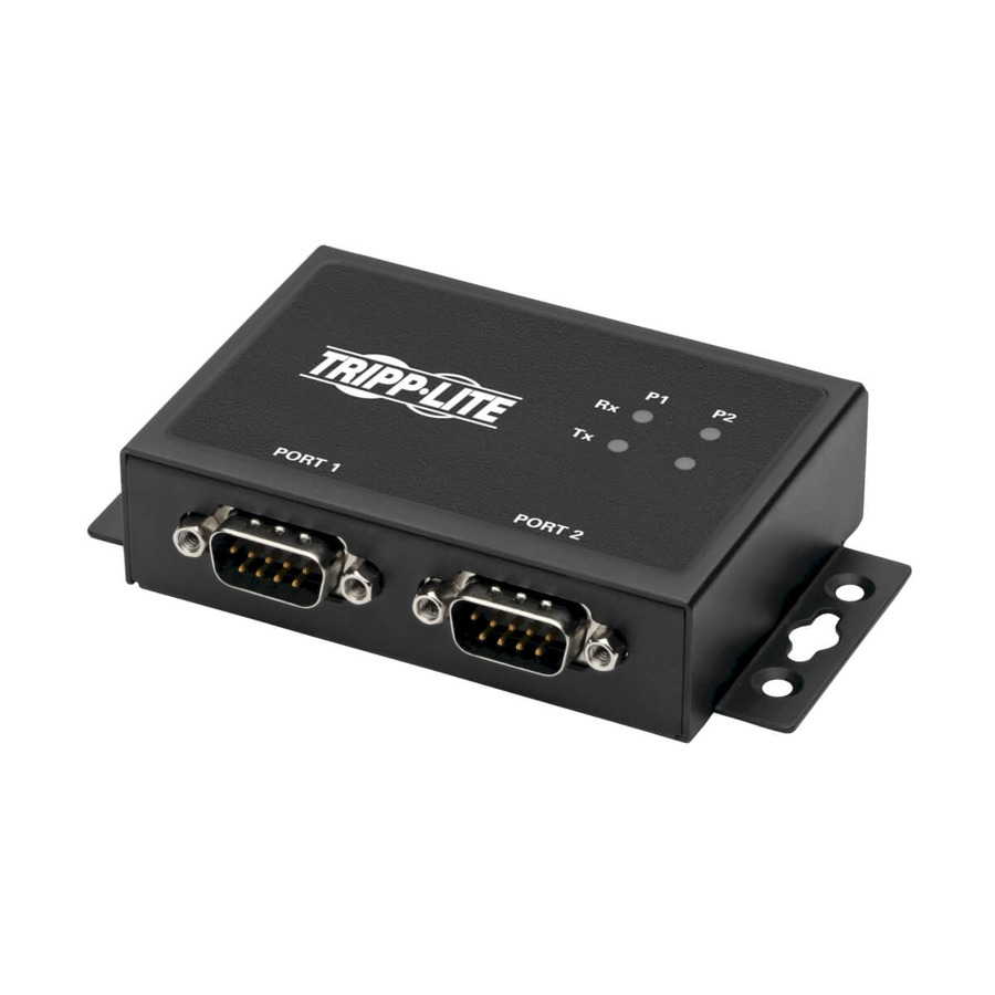 Tripp Lite U208-002-IND 2-Port RS-422/RS-485 USB to Serial FTDI Adapter with COM Retention (USB-B to DB9 F/M)