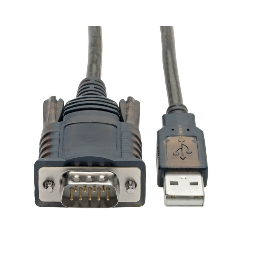 Tripp Lite U209-005-COM RS232 to USB Adapter Cable with COM Retention (USB-A to DB9 M/M), FTDI, 5 ft. (1.52 m)