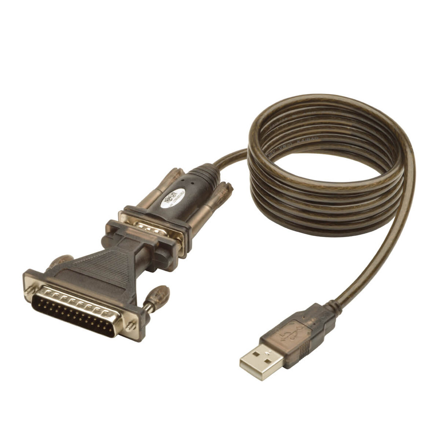 Tripp Lite U209-005-DB25 USB to Serial Adapter Cable (USB-A to DB25 M/M), 5 ft. (1.52 m)