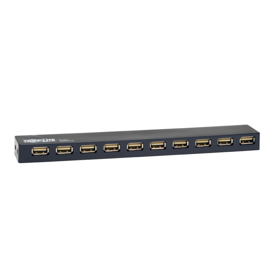 Tripp Lite U223-010 10-Port USB 2.0 Hub, Black