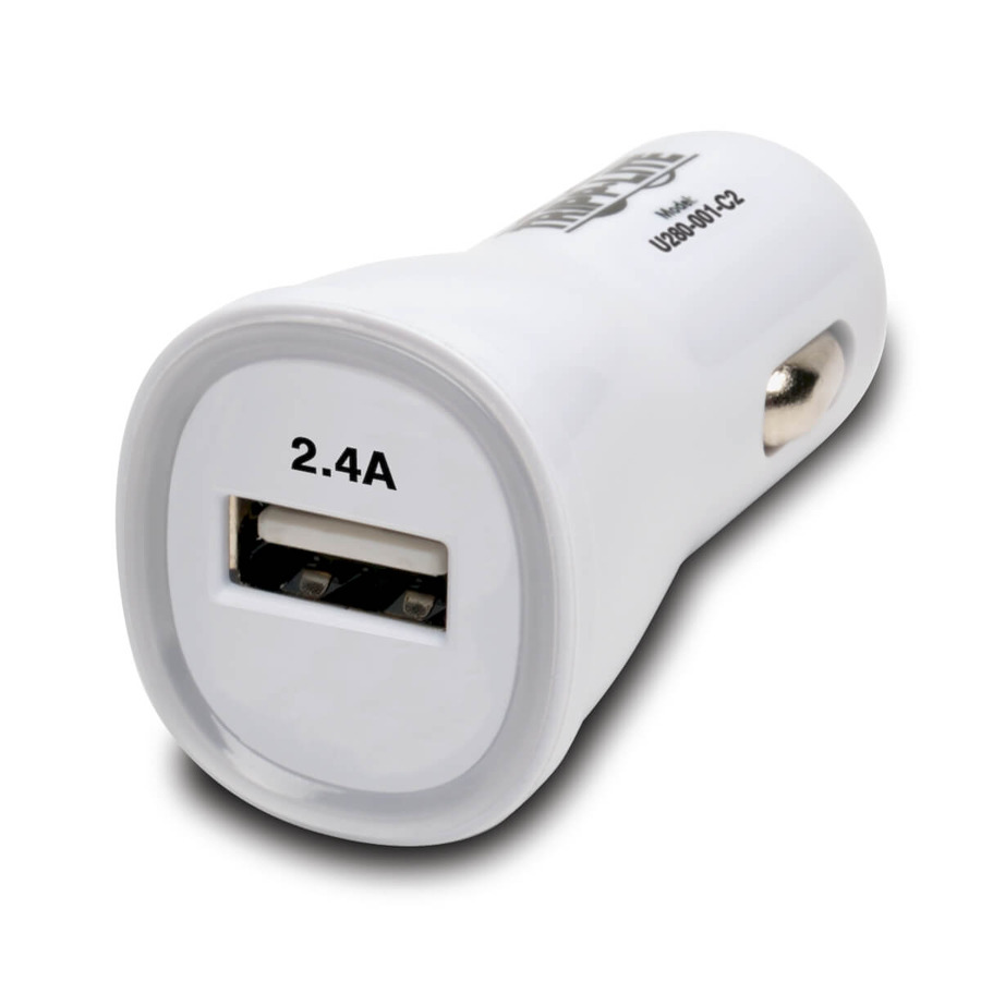 Tripp Lite U280-001-C2 USB Tablet / Phone Car Charger, 5V 2.4A / 12W