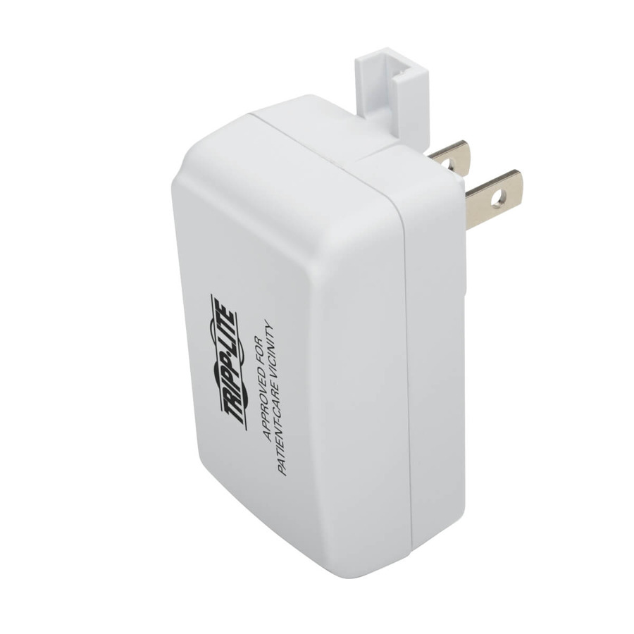 Tripp Lite U280-001-W2-HG 1-Port Isolator Hospital-Grade USB Wall Charger, UL 60601-1 for Patient Care Areas, USB-A, 2.5A