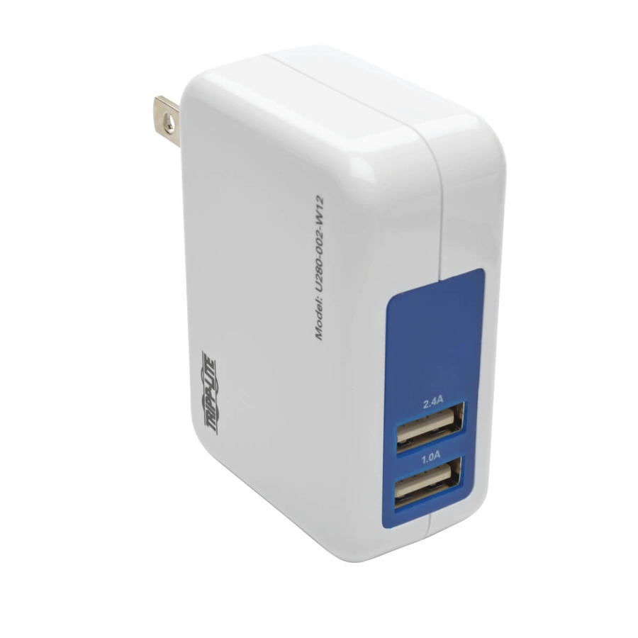 Tripp Lite U280-002-W12 2-Port USB Wall/Travel Charger, 5V 3.4A / 17W