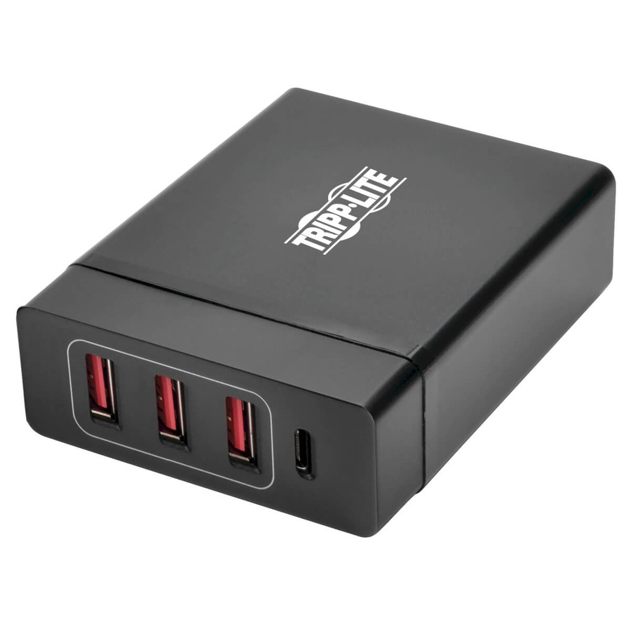 Tripp Lite U280-004-WS3C1 4-Port USB-C Charger, 72W, 1x USB-C PD Port (60W) and 3x USB-A Auto-sensing ports