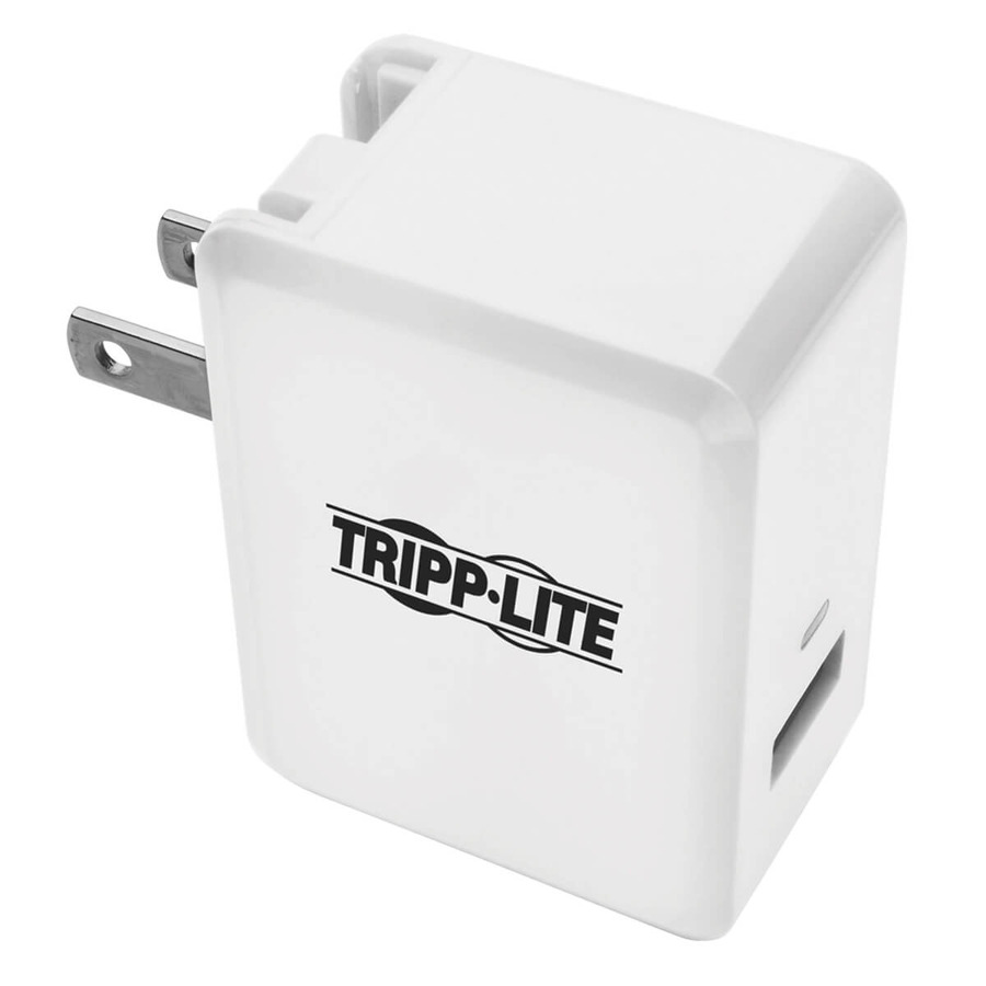 Tripp Lite U280-W01-QC3-1 1-Port USB Wall/Travel Charger with Quick Charge 3.0 - Class A 5/9/12V DC Out, 18W