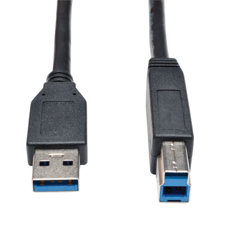 Tripp Lite U322-003-BK USB 3.2 Gen 1 SuperSpeed Device Cable (AB M/M) Black, 3 ft. (0.91 m)