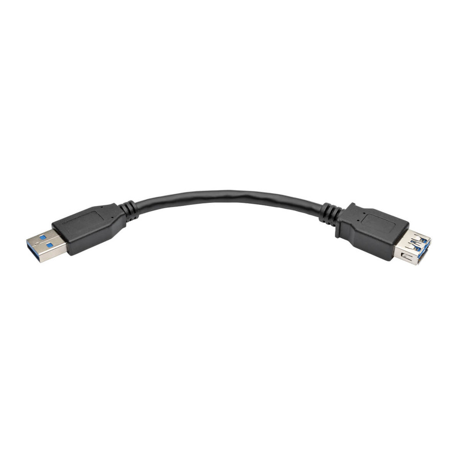 Tripp Lite U324-06N-BK USB 3.0 SuperSpeed Type-A Extension Cable (M/F), Black, 6-in. (15.24 cm)