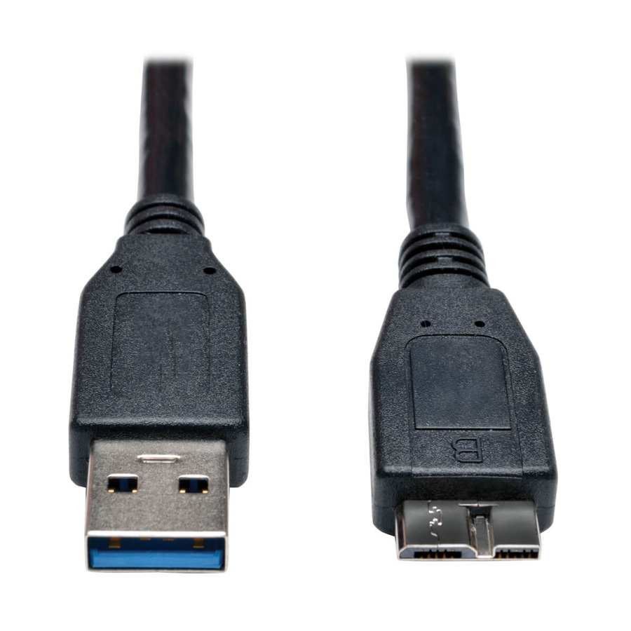 Tripp Lite U326-001-BK USB 3.0 SuperSpeed Device Cable (A to Micro-B M/M) Black, 1 ft. (0.31 m)