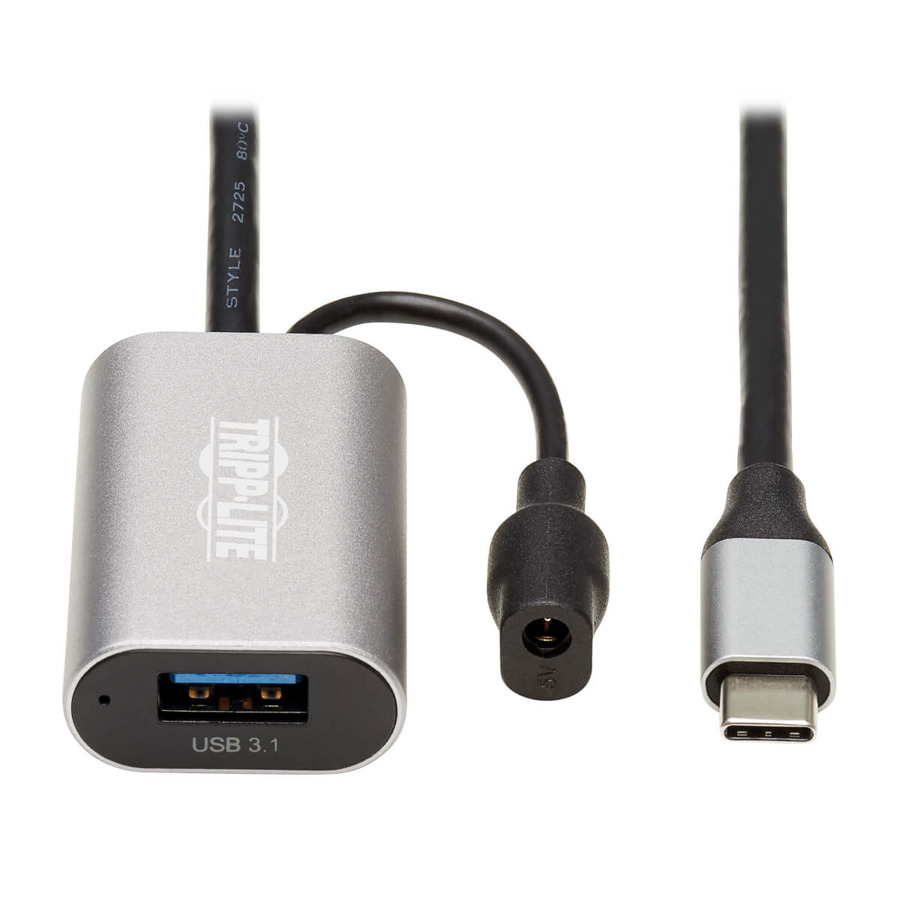 Tripp Lite U330-05M-C2A USB-C Active Extension Cable - USB-C to USB-A (M/F), USB 3.1 Gen 1, Data Only, 5 m (16.4 ft.)