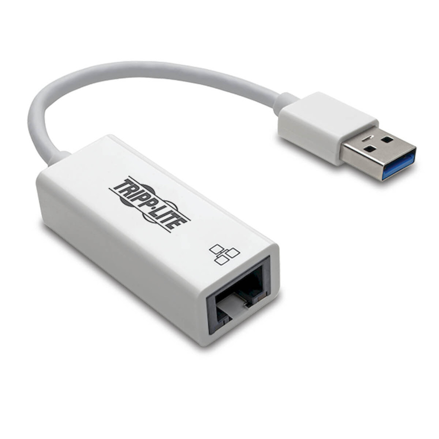 Tripp Lite U336-000-GBW USB 3.0 to Gigabit Ethernet NIC Network Adapter - 10/100/1000 Mbps, White