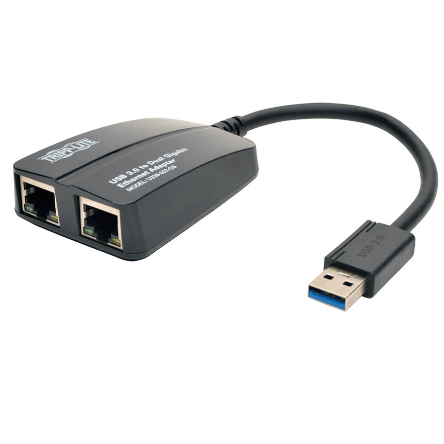 Tripp Lite U336-002-GB USB 3.0 SuperSpeed to Dual Port Gigabit Ethernet Adapter