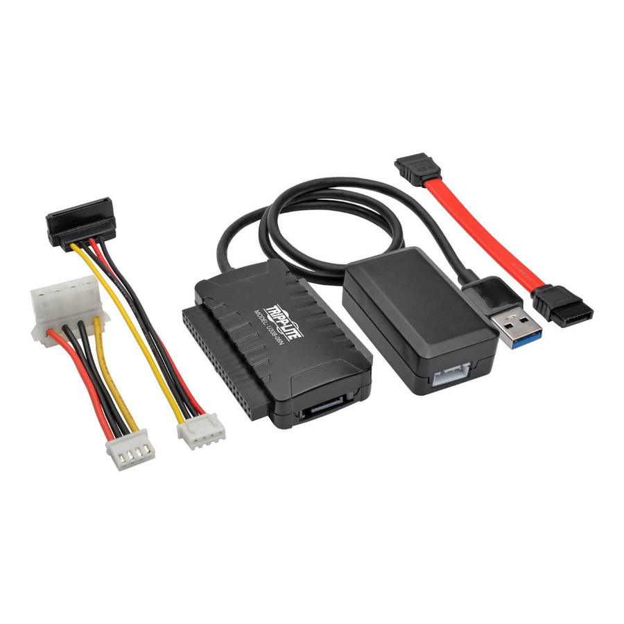 Tripp Lite U338-06N USB 3.0 SuperSpeed to SATA/IDE Adapter with Built-In USB Cable, 2.5 in., 3.5 in. and 5.25 in. Hard Drives