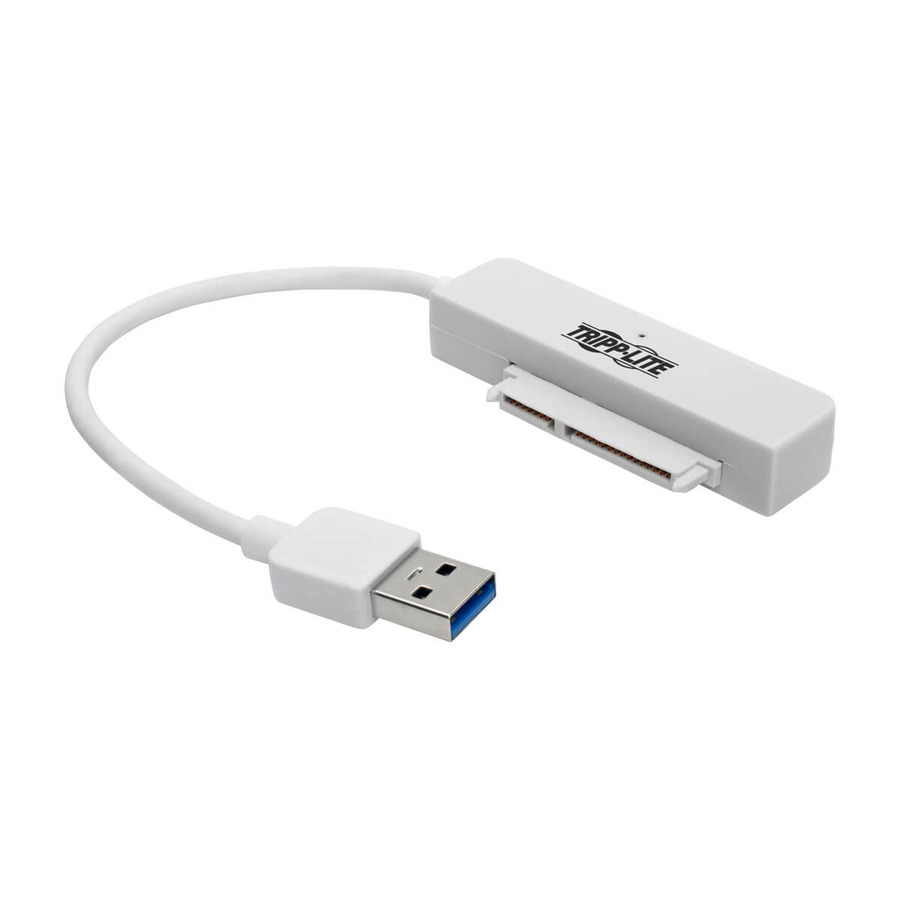 Tripp Lite U338-06N-SATA-W USB 3.0 SuperSpeed to SATA III Adapter Cable with UASP, 2.5 in. SATA Hard Drives, White