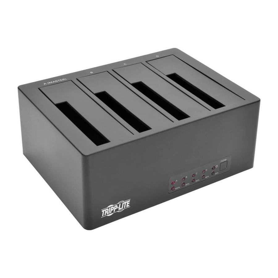 Tripp Lite U339-004 4-Bay USB 3.2 Gen1/eSATA to SATA Docking Station with Cloning, 2.5 in. to 3.5 in. SATA Hard Drives