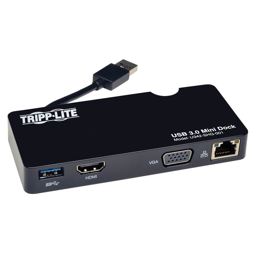 Tripp Lite U342-SHG-001 USB 3.0 SuperSpeed HDMI / VGA Mini Dock, GbE