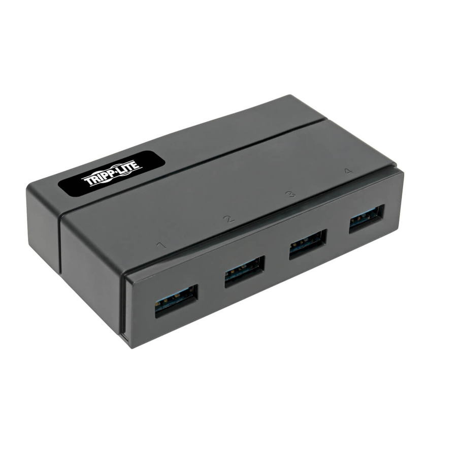 Tripp Lite U360-004-2F 4-Port USB 3.0 SuperSpeed Hub for Data and USB Charging - USB-A, BC 1.2, 2.4A