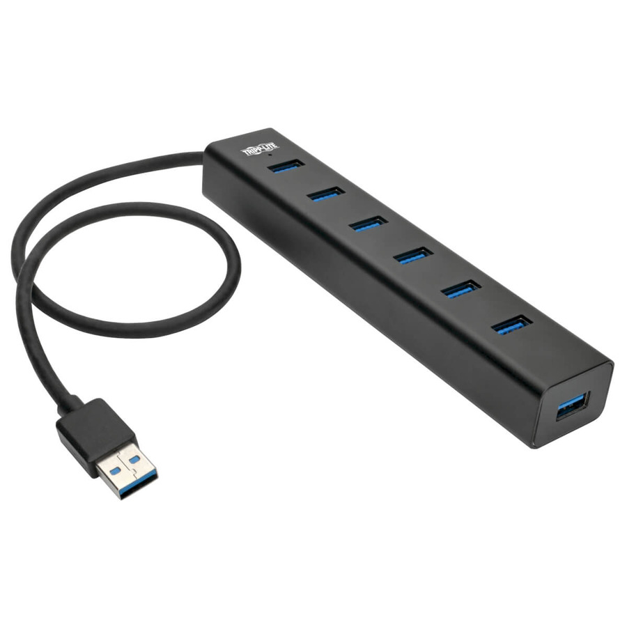 Tripp Lite U360-007-AL 7-Port Portable USB 3.0 SuperSpeed Mini Hub, Aluminum