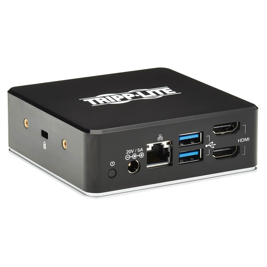 Tripp Lite U442-DOCK20-B USB-C Dock, Dual Display - Dual HDMI, USB 3.2 Gen 1, USB-A Hub, GbE, 3.5 mm, 85W PD Charging