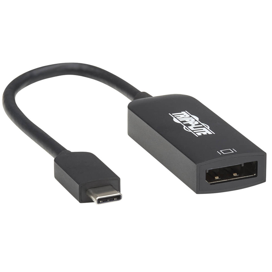 Tripp Lite U444-06N-DP8B USB-C to DisplayPort Active Adapter Cable with Equalizer (M/F), UHD 8K, HDR, DP 1.4, Black, 6 in. (15.2 cm)