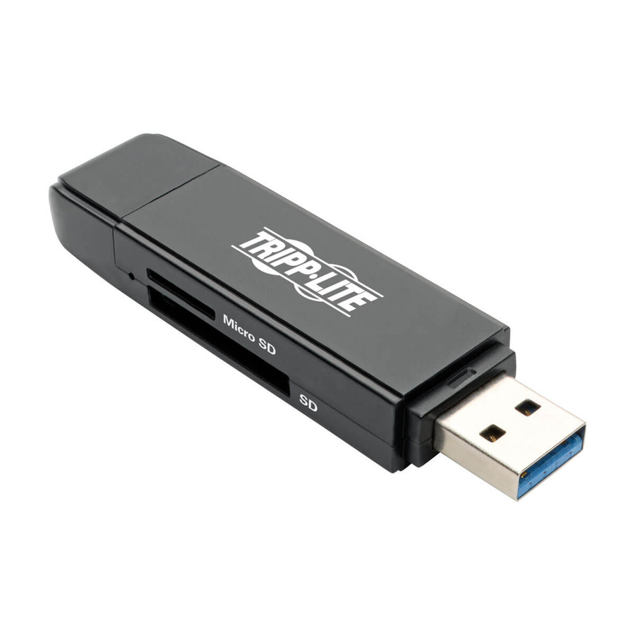 Tripp Lite U452-000-SD-A USB-C Memory Card Reader, 2-in-1 USB-A/USB-C, USB 3.1 Gen 1