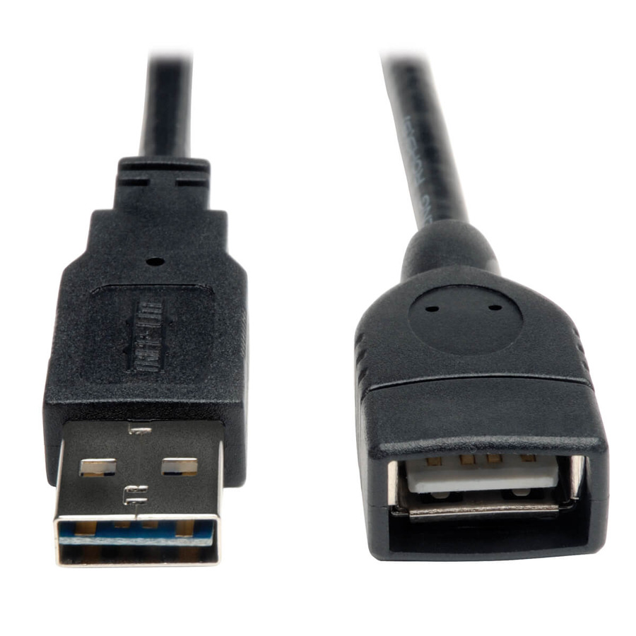 Tripp Lite UR024-001 Universal Reversible USB 2.0 Extension Cable (Reversible A to A M/F), 1 ft. (0.31 m)