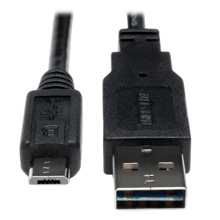 Tripp Lite UR050-006 Universal Reversible USB 2.0 Cable (Reversible A to 5Pin Micro B M/M), 6 ft. (1.83 m)