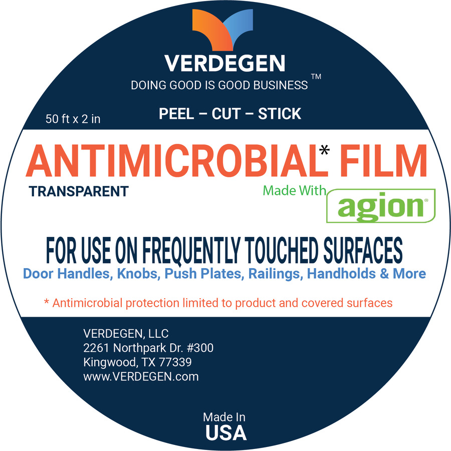 Verdegen KS-4x50 Kleen-Slate Antimicrobial Film, 4" x 50' Sold per Roll