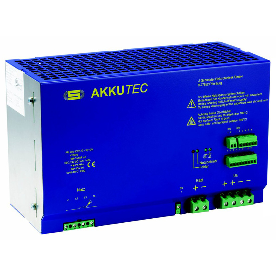 Altech AKKUTEC2440 DC-UPS Battery Back-Up Modules Single, 2 & 3 Phase Input, 3 x 400-500V AC, 40A