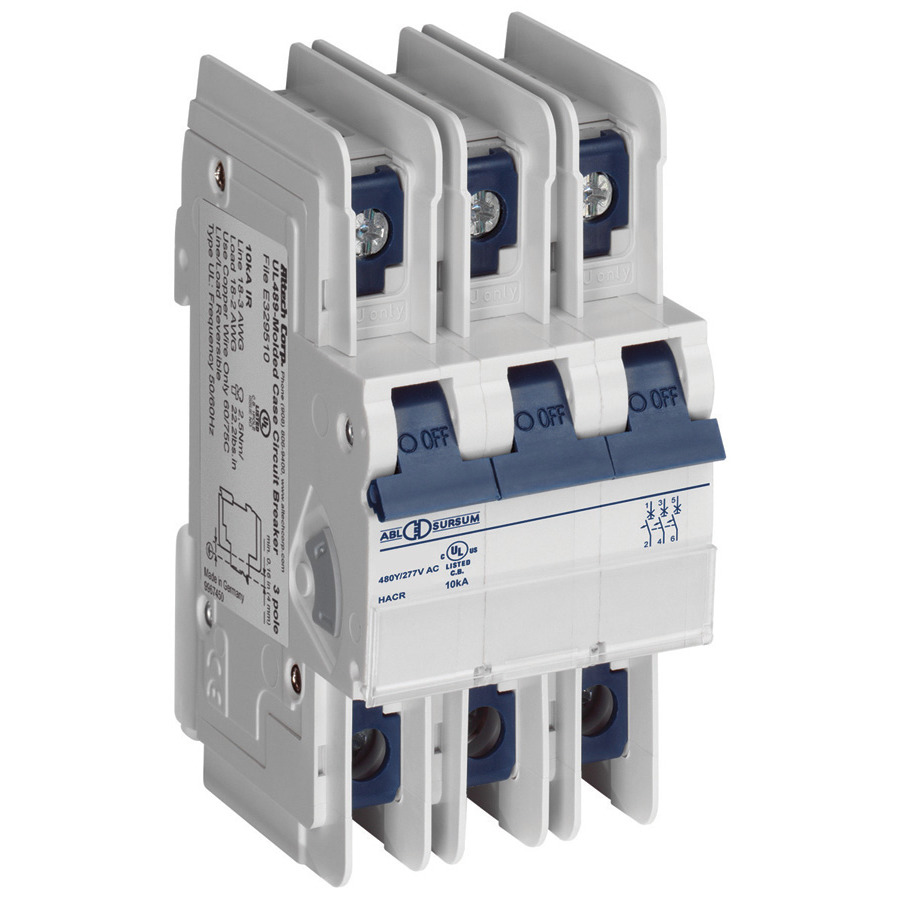 Altech 3C10UL Circuit Breaker, UL489 C-Trip, 480Y/277VAC, 10A, 3Pole ...